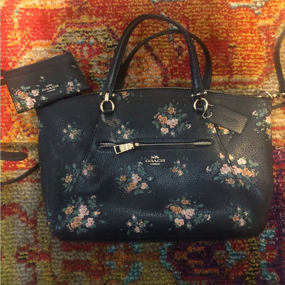 Coach floral prairie w small wallet - Picture 1 of 3